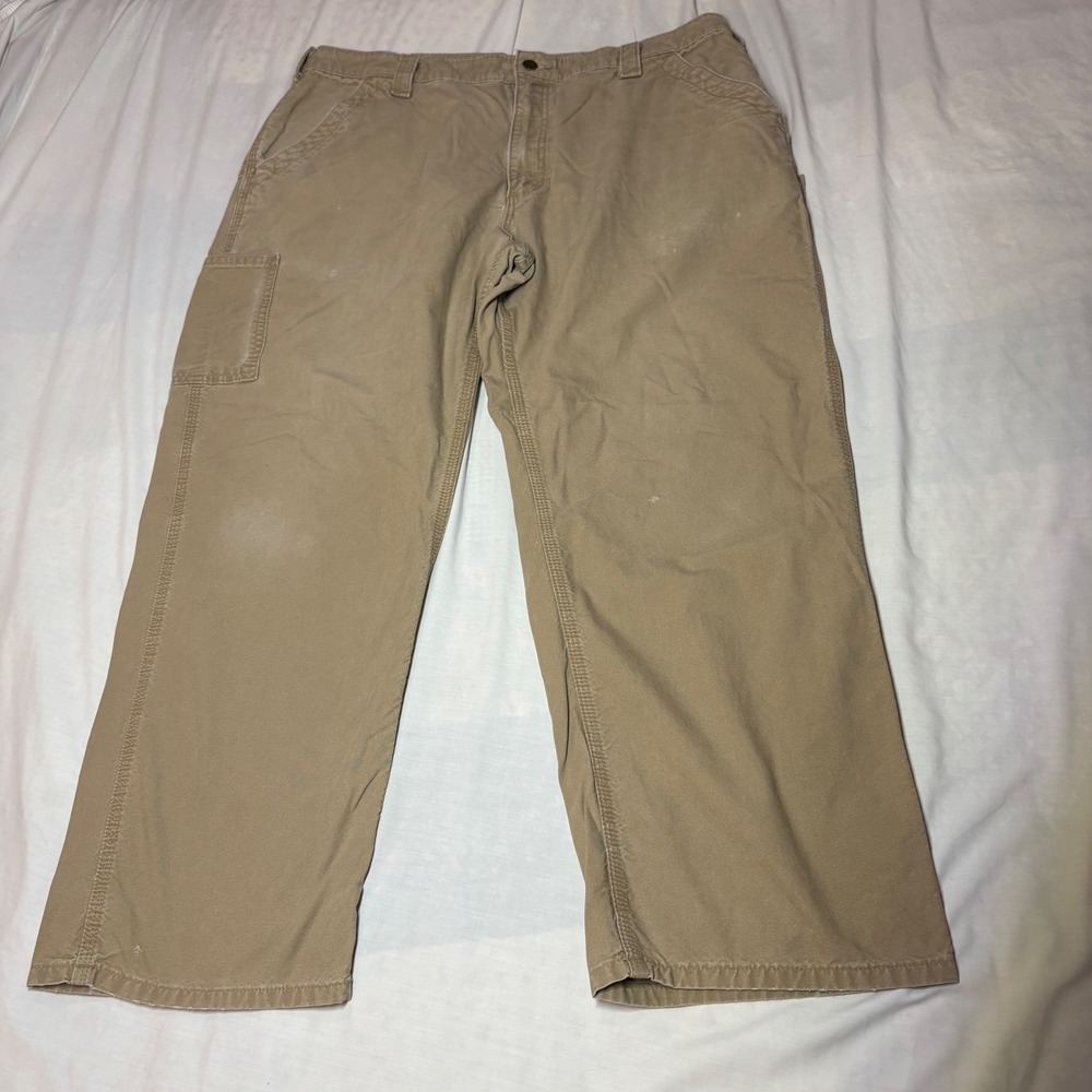 Carhartt B151 DKH Original Dungaree Fit Canvas Work Carpenter Pants 40x30 Tan